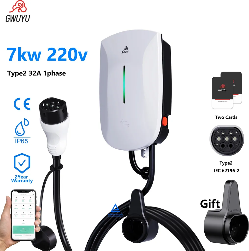 Chargeur EV Type 2 Triphasé 22kW 32A pour Recharge Rapide à Domicile - 2