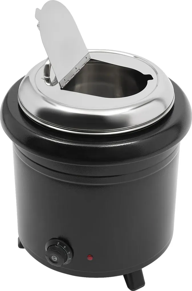 Réchauffeur de plats professionnel en fonte noire - Modèle Grande Capacité L