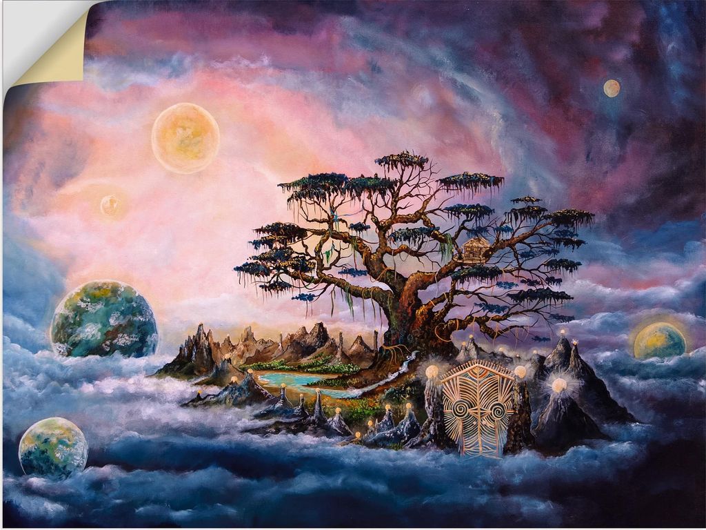 ARTland Wandbild, selbstklebend Der Weltenwächter II Größe: 40x30 cm