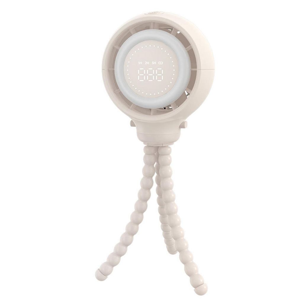 Mini-Ventilator, Kinderwagenventilator, 4000 mAh Akku, Tischventilator, USB-Ventilator, tragbar für Reisen, Büro, Camping, Auto, 360° drehbar