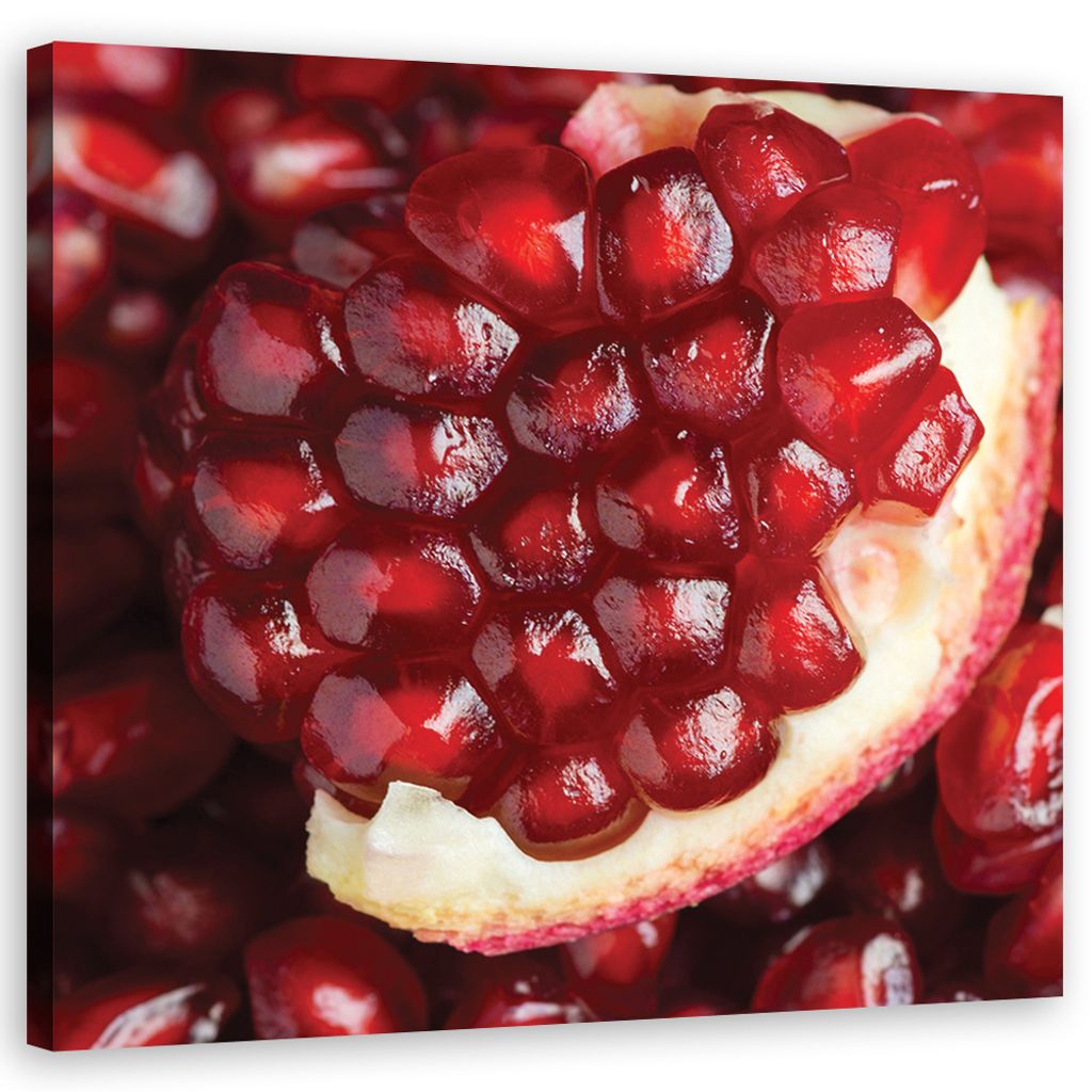 Leinwandbild Makroaufnahme von Granatäpfeln 30x30 Feeby Rot bild für die wand bereit zum aufhängen