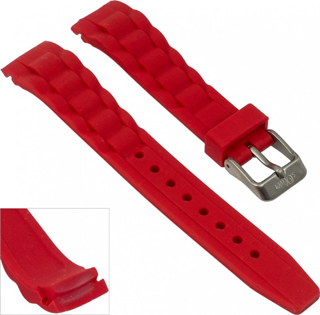s.Oliver SO-2570-PQ | Uhrenarmband Silikon rot 17mm