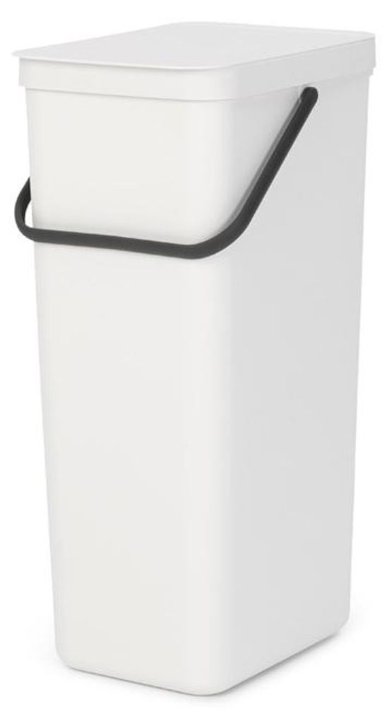 Brabantia SORT & GO RECYCLE BIN, 40 l, Rechteckig, Weiß, Produktbild 