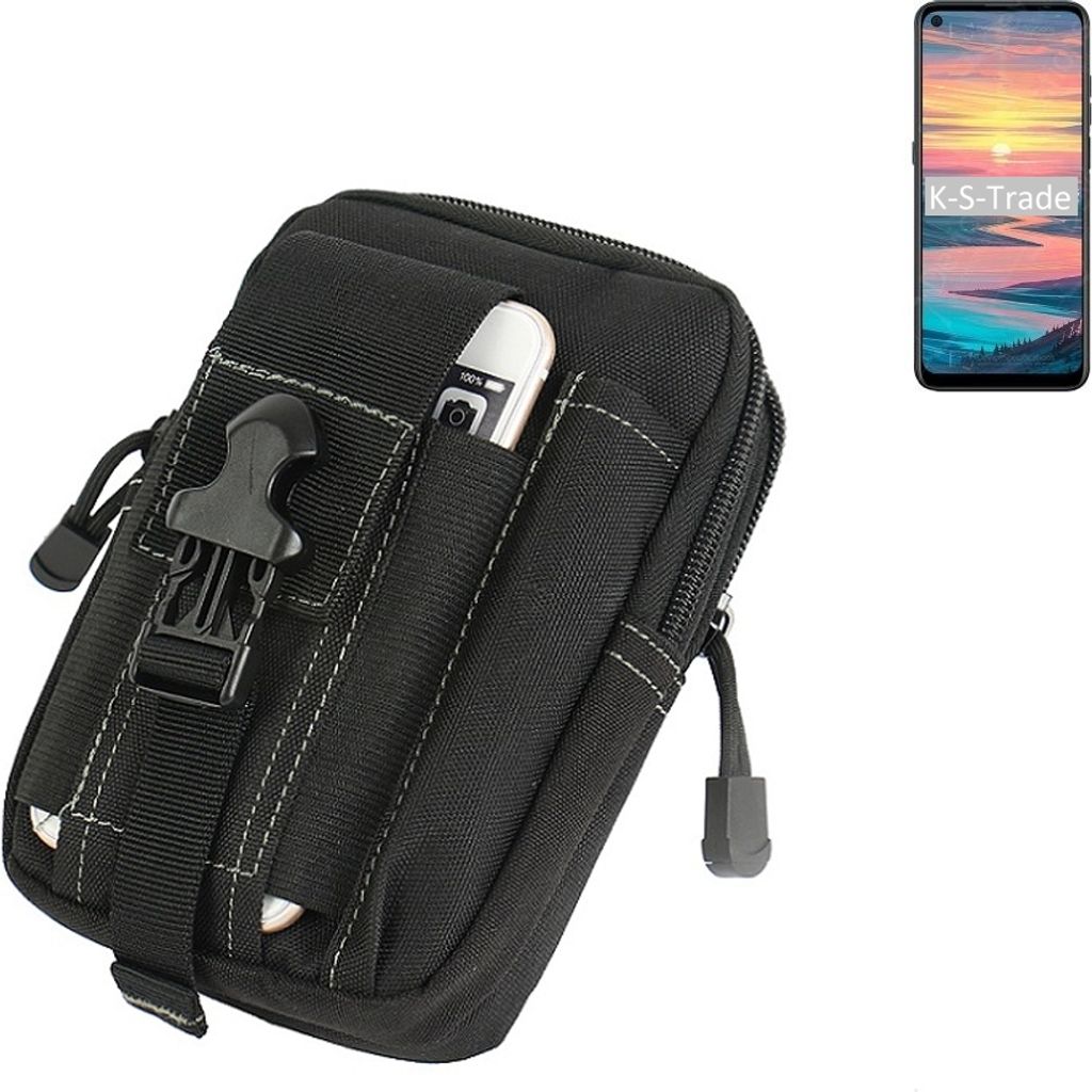K-S-Trade Gürtel Tasche kompatibel mit Oukitel K9 Pro Gürteltasche Holster Schutz Hülle Handy Hülle Smartphone outdoor Handy-Hülle schwarz