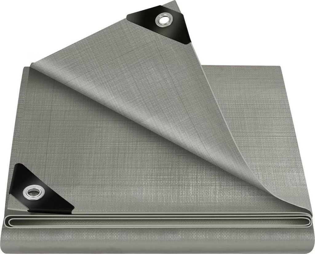 Bâche étanche en PE de 280 g/m², avec œillets | Gris | 300 Image du produit 