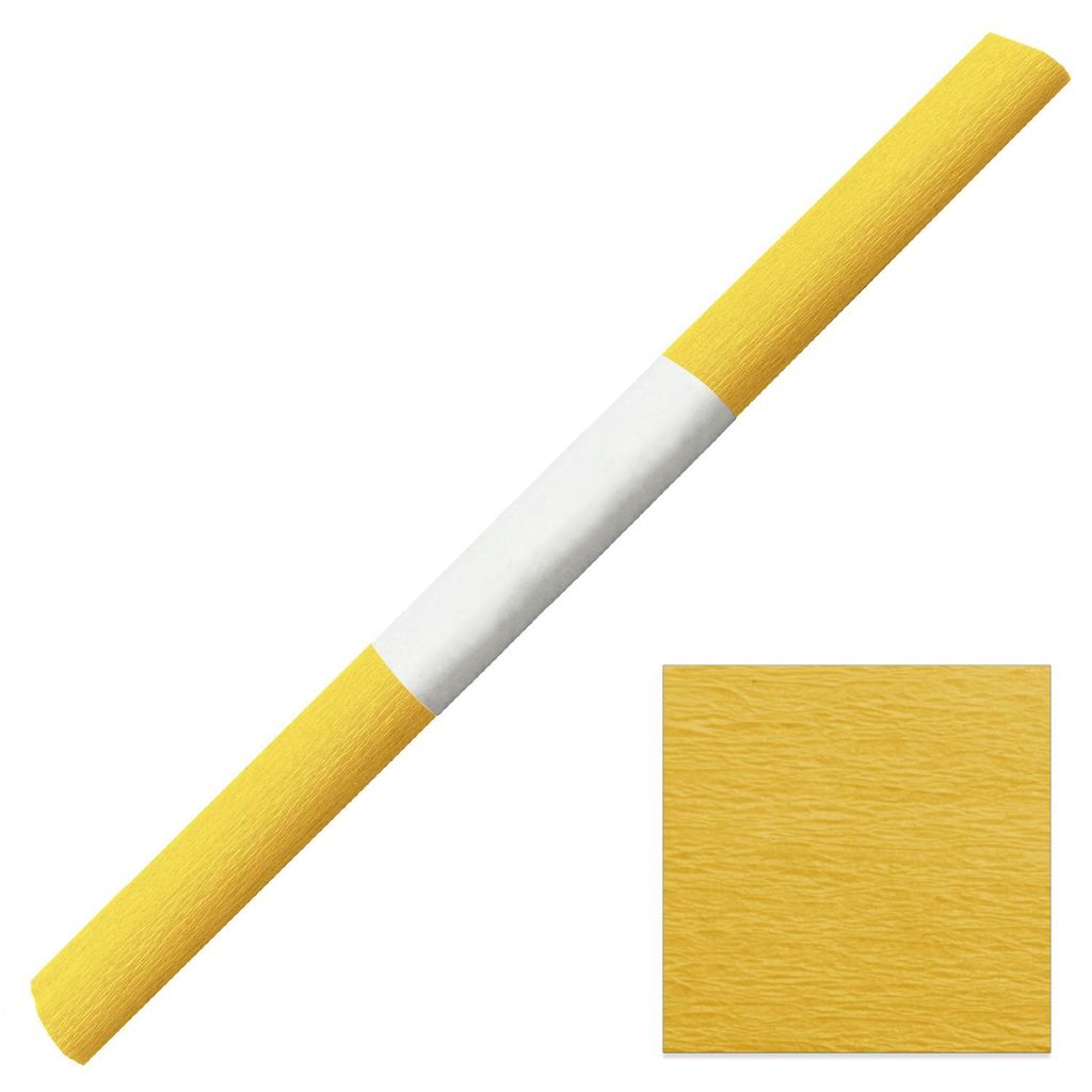 Aquarola Krepppapier wasserfest 50x250cm - 1 Rolle mit Banderole gelb farbfest