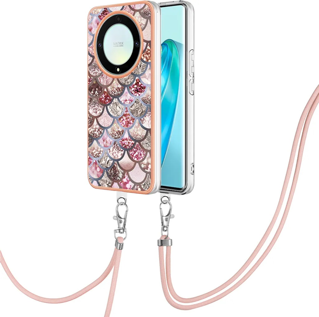 Custodia Honor X9a Magic5 Lite TPU Laccetto Fantasia Caffè