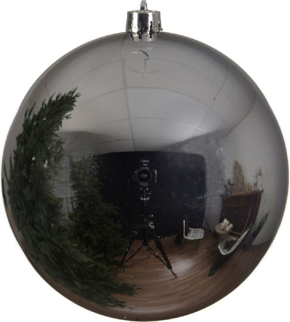 Bruchfeste Outdoor XL Weihnachtskugel Silberfarben Ø 20 cm Produktbild 