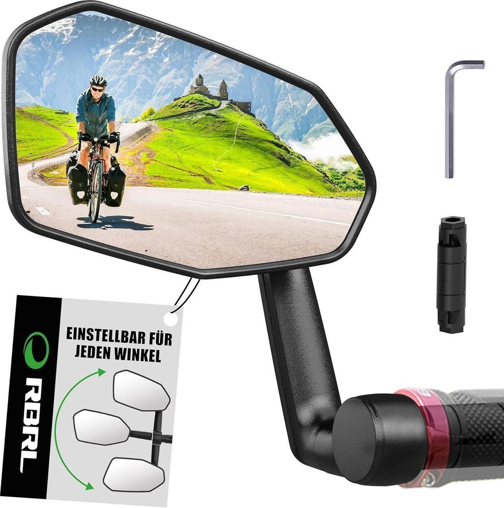 RBRL Specchio per biciclette regolabile a 360° per e-bike - Immagine del prodotto 
