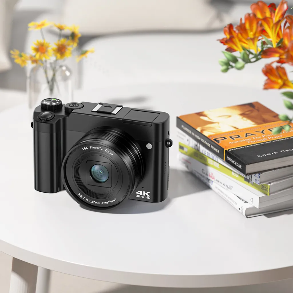 Caméscope numérique 4K tactile INF DC218T à double objectif noir mat - 6