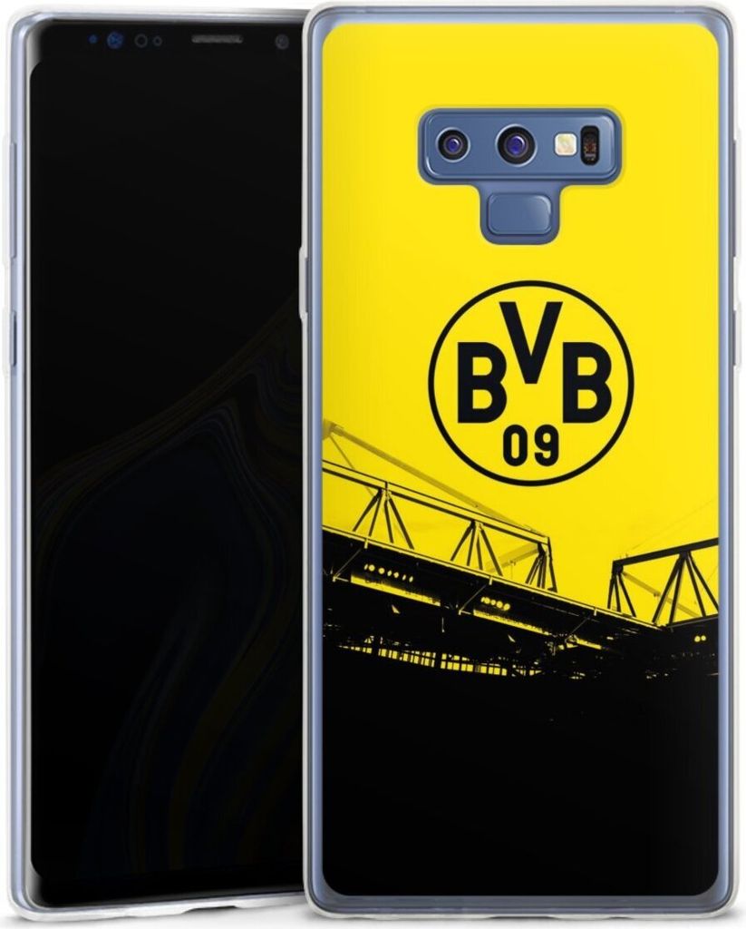 DeinDesign Slim Hülle für Samsung Galaxy Note 9 Silikon Case Ultra Dünn Handyhülle BVB Borussia Dortmund Fanartikel