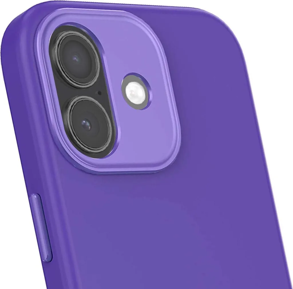 iPhone 17 : coque silicone antibactérienne violette compatible MagSafe - 4