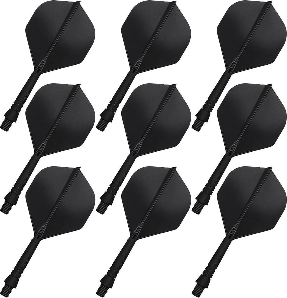 CyeeLife 2-In-1 Dart Flights and Shafts Pack of 9 Schwarz Produktbild 