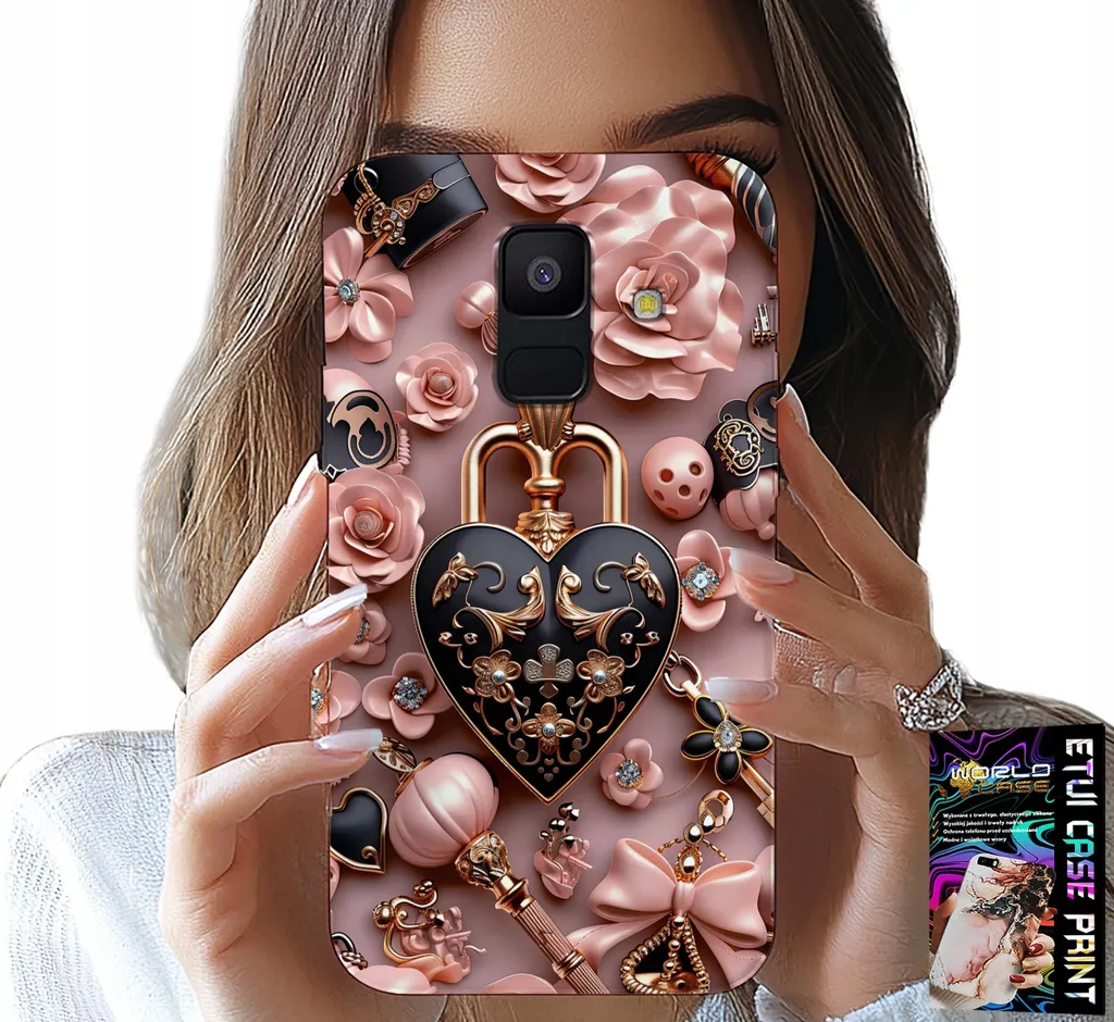 Cover Samsung A6 2018 Design Femminile Cuore + Vetro Protettivo