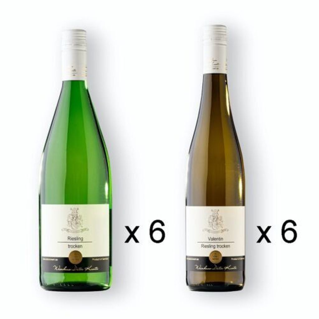 Weinhaus Dieter Kuntz: Riesling trocken (6x0.75l und 6x1l)