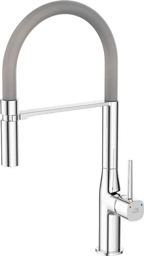 Design Spültischtischarmatur stehend mit U-Auslauf Chrom/Grau