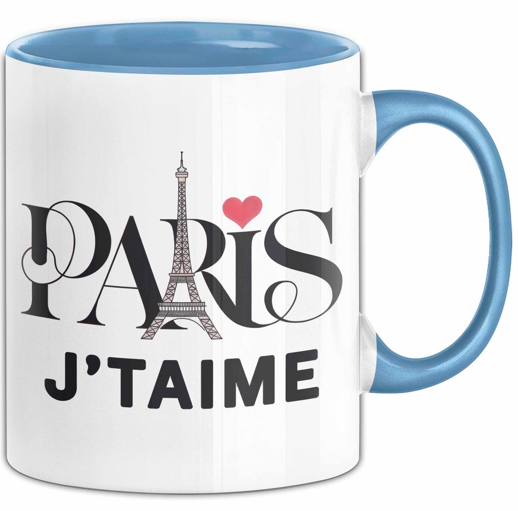 Frankreich Paris Eiffelturm Tasse Geschenk Lustige Geschenkidee Spruch (Blau)