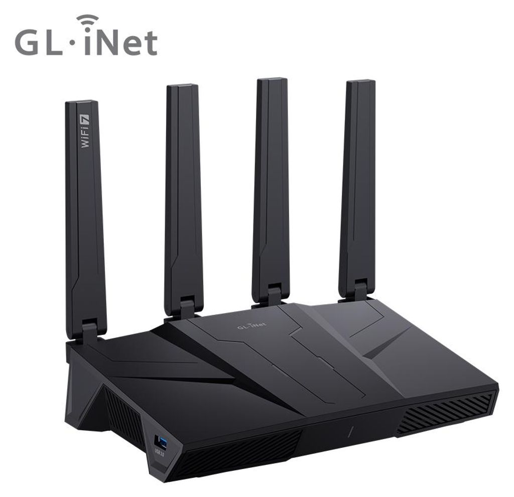 GL.iNet Flint 3 GL-BE9300 Wi-Fi 7 Tri-Band-Router, 5x Produktbild 