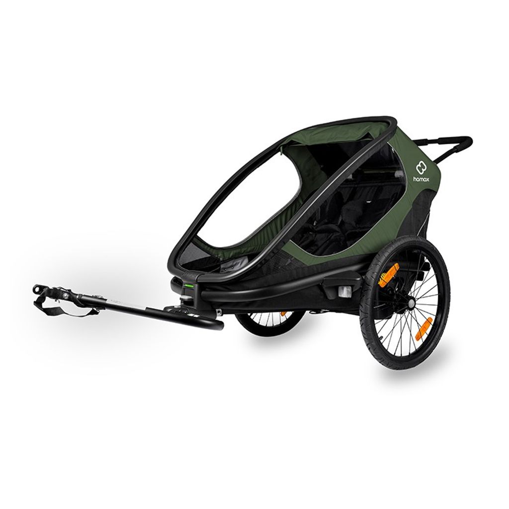 HAMAX Outback 2v1 - dvojmiestny vozík za bicykel vr. ramená Obrázok produktu 