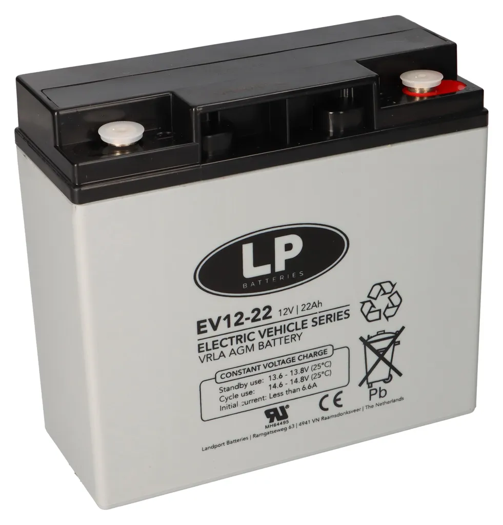 Batterie Cyclage Intensif 12V 22Ah Landport EV12022 avec Terminaux M5 T12