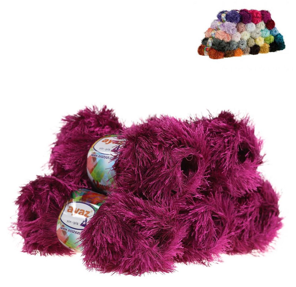 5 x 100g Strickgarn Yumos magenta