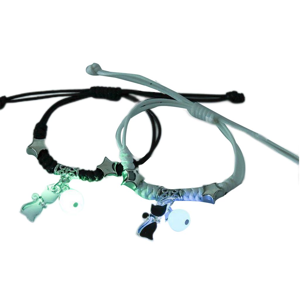 Paar Freundschaftsarmbänder, auffällig, leuchtend, feine Verarbeitung, geometrischer Anhänger, dekorieren Sie Schmuck, Kreuz, verstellbar, Paar-...