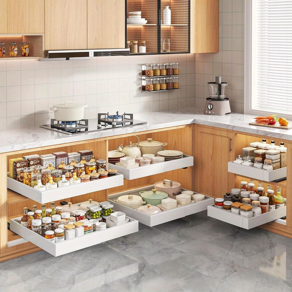 2 sztuki teleskopowych szuflad wysuwanych do szafek Zdjęcie produktu 