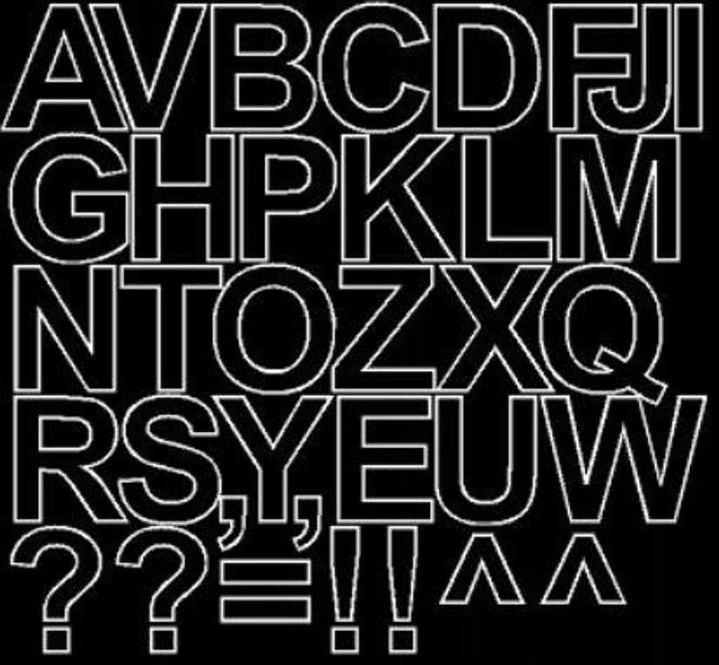 Lettres autocollantes, 4 cm, noir brillant Image du produit 
