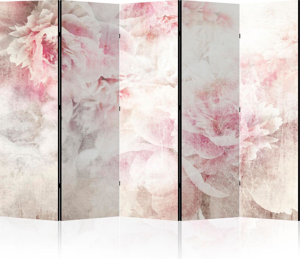 LUMASOUL Paravent doppelseitiger, Paravent Raumteiler Innen, Motiv Blumen, 225x172 cm