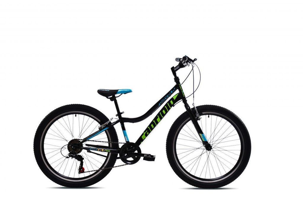 Mountainbike Capriolo DIAVOLO 400, 24"/12", zwart-groen Productafbeelding 