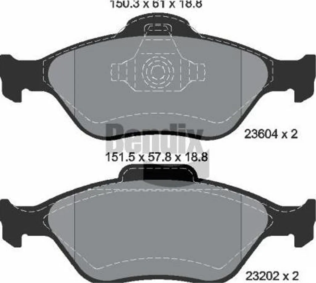 Plaquettes de Frein Idéales pour Ford Fiesta et KA Bendix BPD1104 Disque
