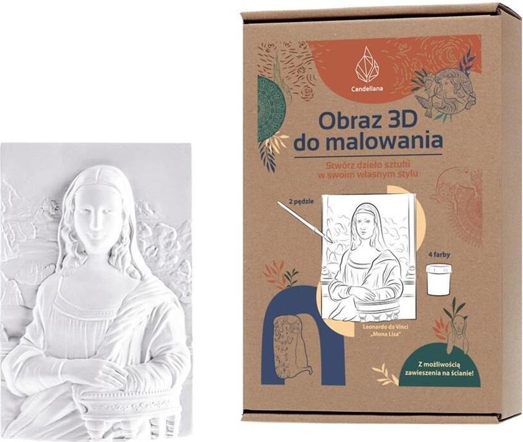 Obraz z 3D do malowania - Mona Lisa
