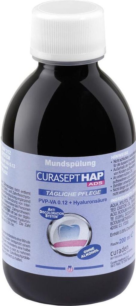 Curasept Hap012 Pvp-VA 0,12+Hyaluron Mundspülung 200 ml