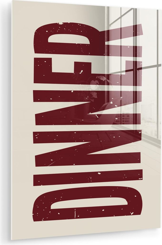 MuchoWow Glasbilder - Bilder auf Wandbild - Foto auf Glas Lebensmittel - Dekoration - Rot - Vintage 60x80 cm Wanddekoration aus Glas - Acrylglasbil...