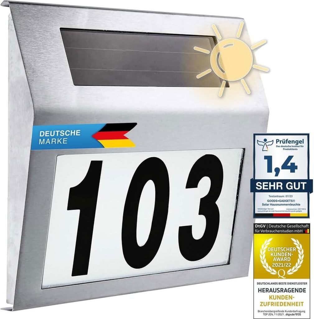 Solárne LED číslo domu Obrázok produktu 