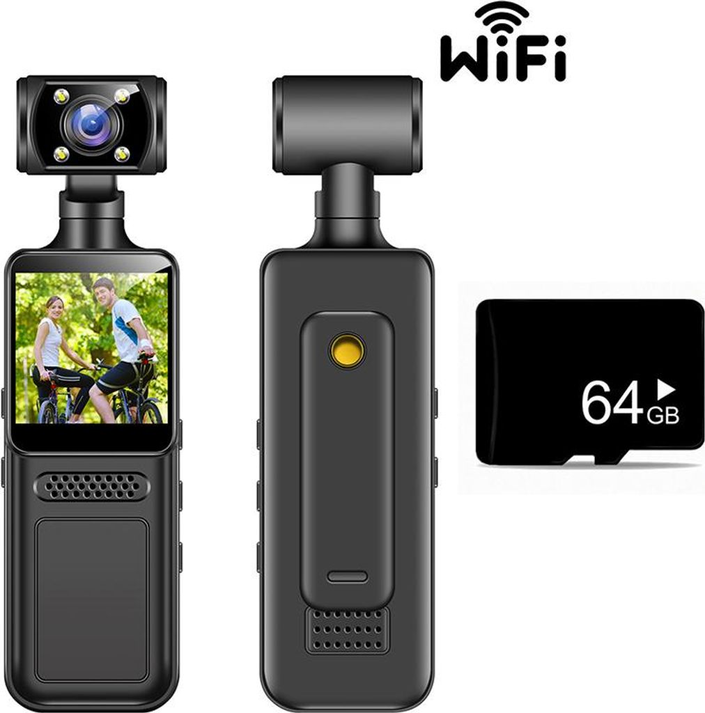 INF High-Definition Clip-On Körperkamera M12+ mit WLAN
