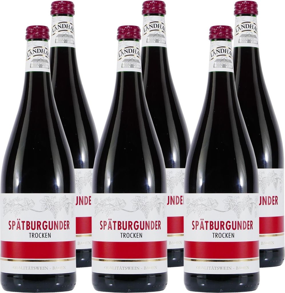 Landhaus Spätburgunder Rotwein -trocken- (6 x 1,0L)
