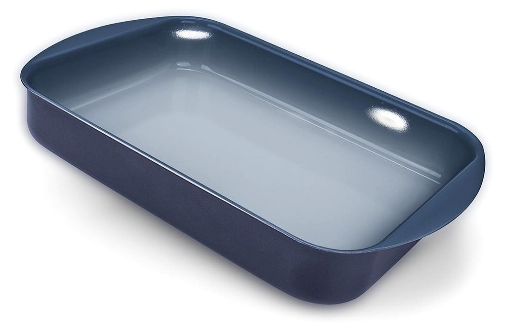 Aria Finegres Rostiera antihaftbeschichtet 35x25cm, Aluminium, Grau, auch für Induktion, Hergestellt in Italien