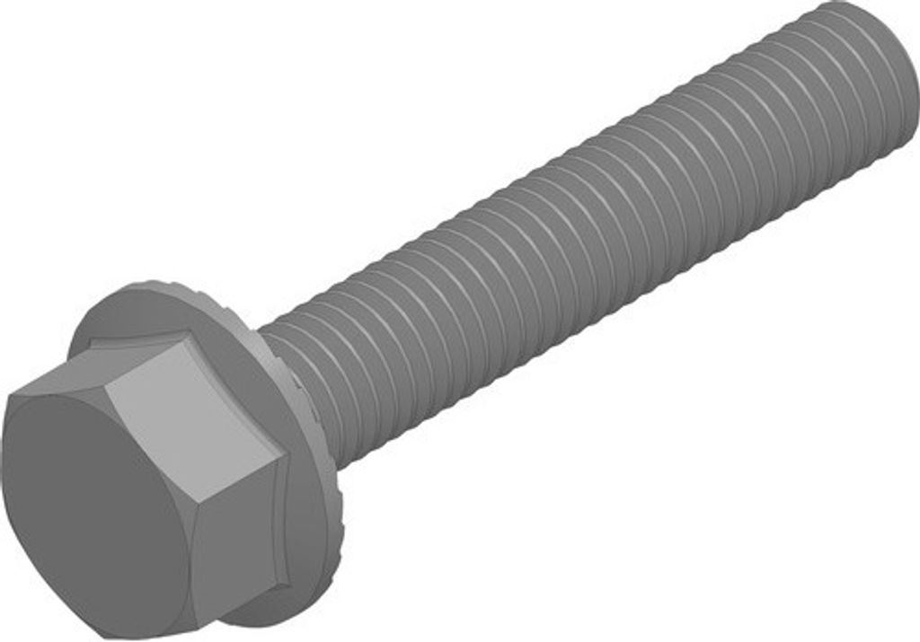 Sechskantschraube mit Flansch Sperrzahnschraube M8 x 5 mm schwarz, Stahl verzinkt Vollgewinde