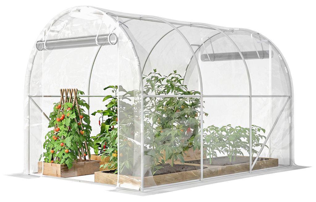 Outsunny Gewächshaus ca. 3 x 2 x 2 m Foliengewächshaus mit Produktbild 