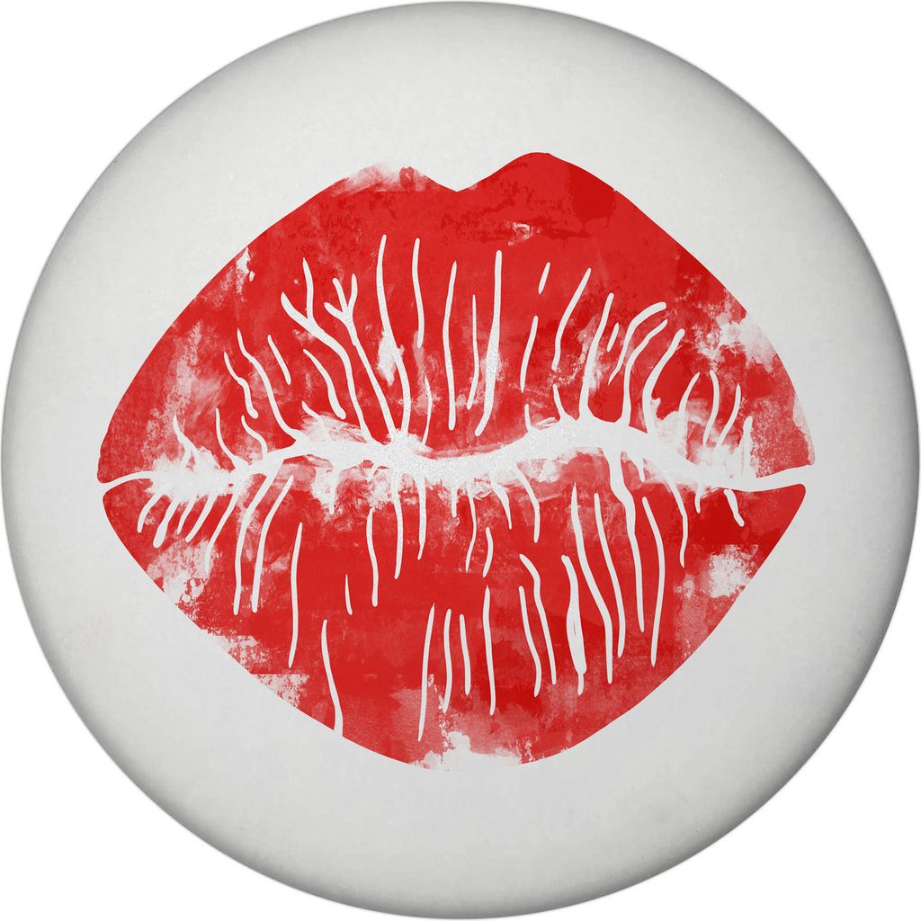 Kussmund Magnet rund