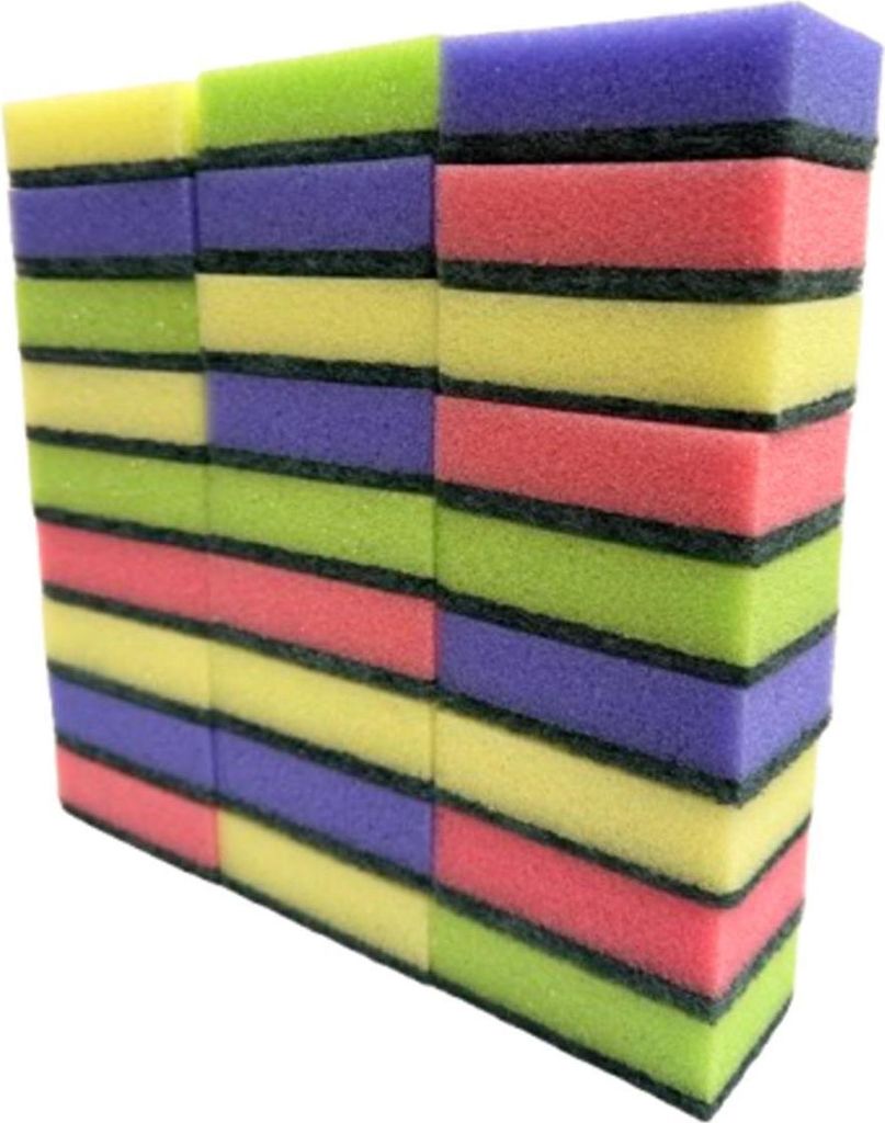 168er Set Küchenschwamm | Topfschwamm Bunt | Sito Putzschwamm - Scheuerschwamm | Topfreiniger 83x52x28mm | Spülschwamm | Reinigungsschwamm