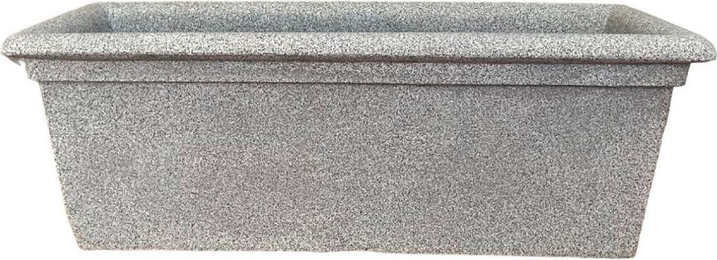Garden Italia Vasen Glatter Übertopf OGBL Seite 50 cm Höhe 18 cm Hergestellt in Italien Übertopf in Harzfarbe SImil Granite – Frostbeständig ...