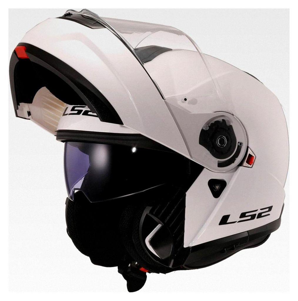 Modularer Motorradhelm Strobe II Glänzend Weiß, XXXL