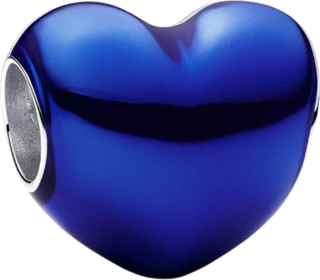 Pandora Charm Damen Blaues Metallic-Herz Sterling-Silber 793337C05