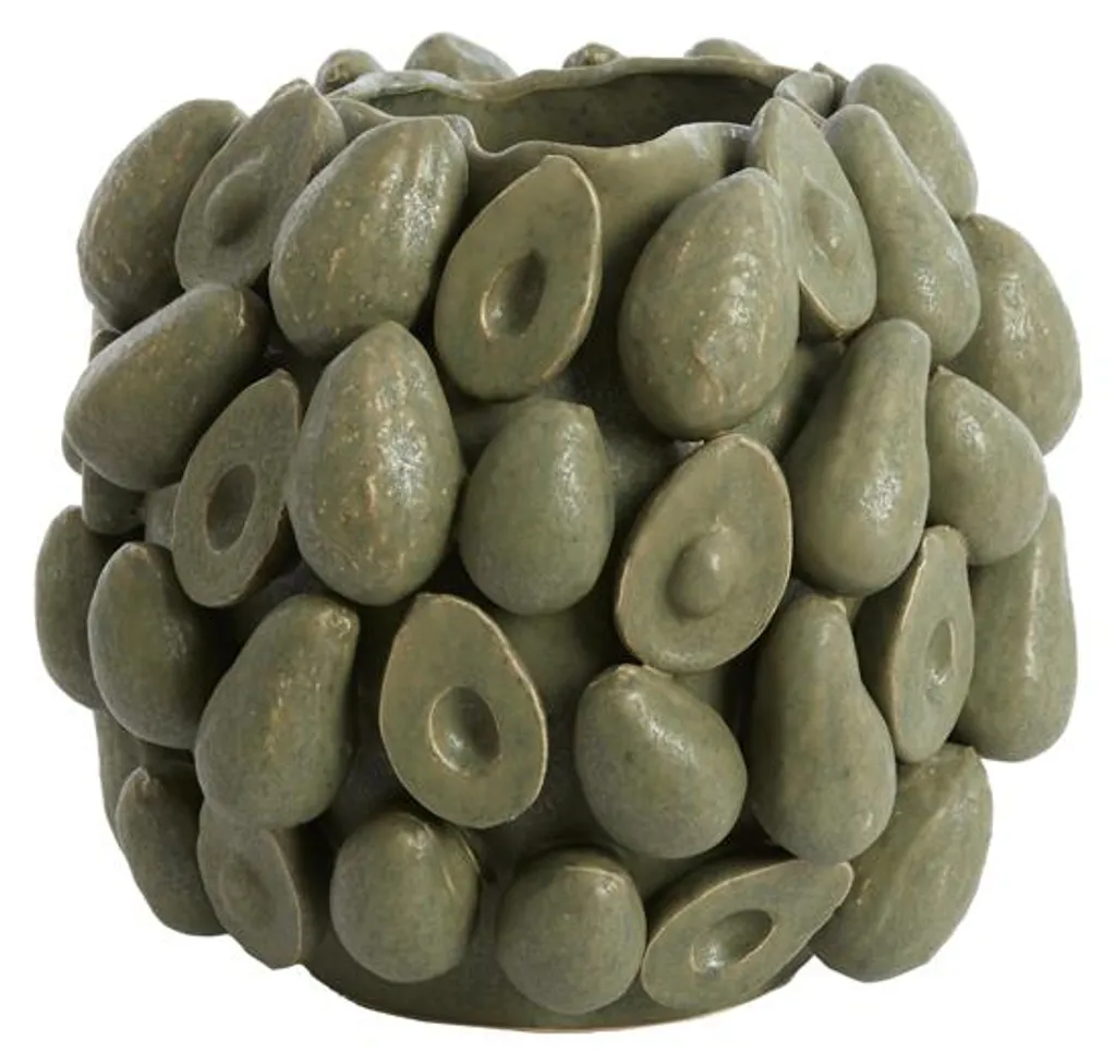 Light & Living Vase Avocado 36x35,5x31,5 cm en Céramique Vert Olive