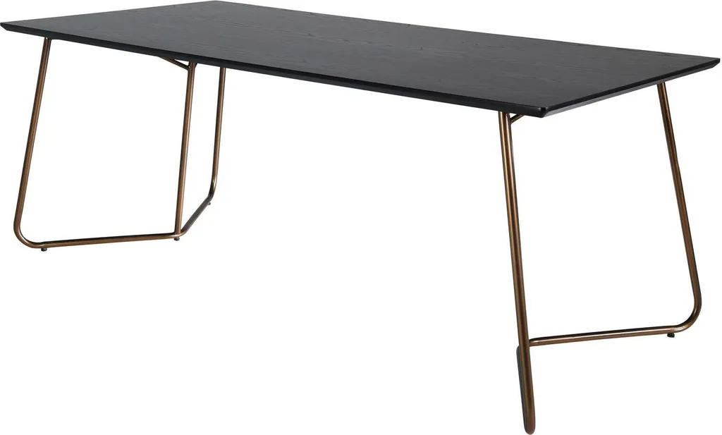 Table à manger 190 cm pour repas de famille et réception Petra Black