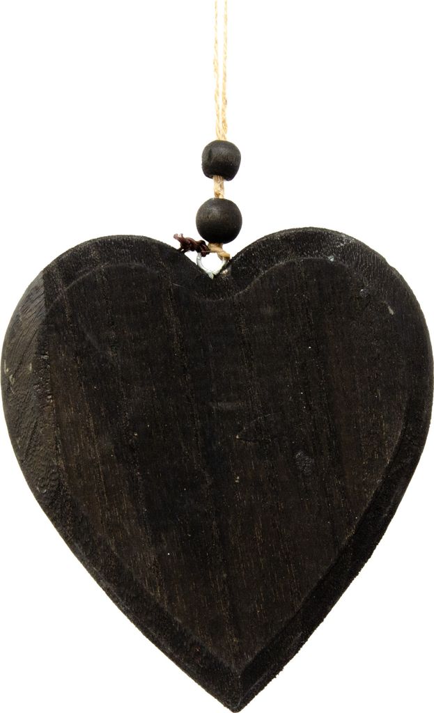 Holzherz Dekoration Schwarz für Fenster und Veranstaltungen