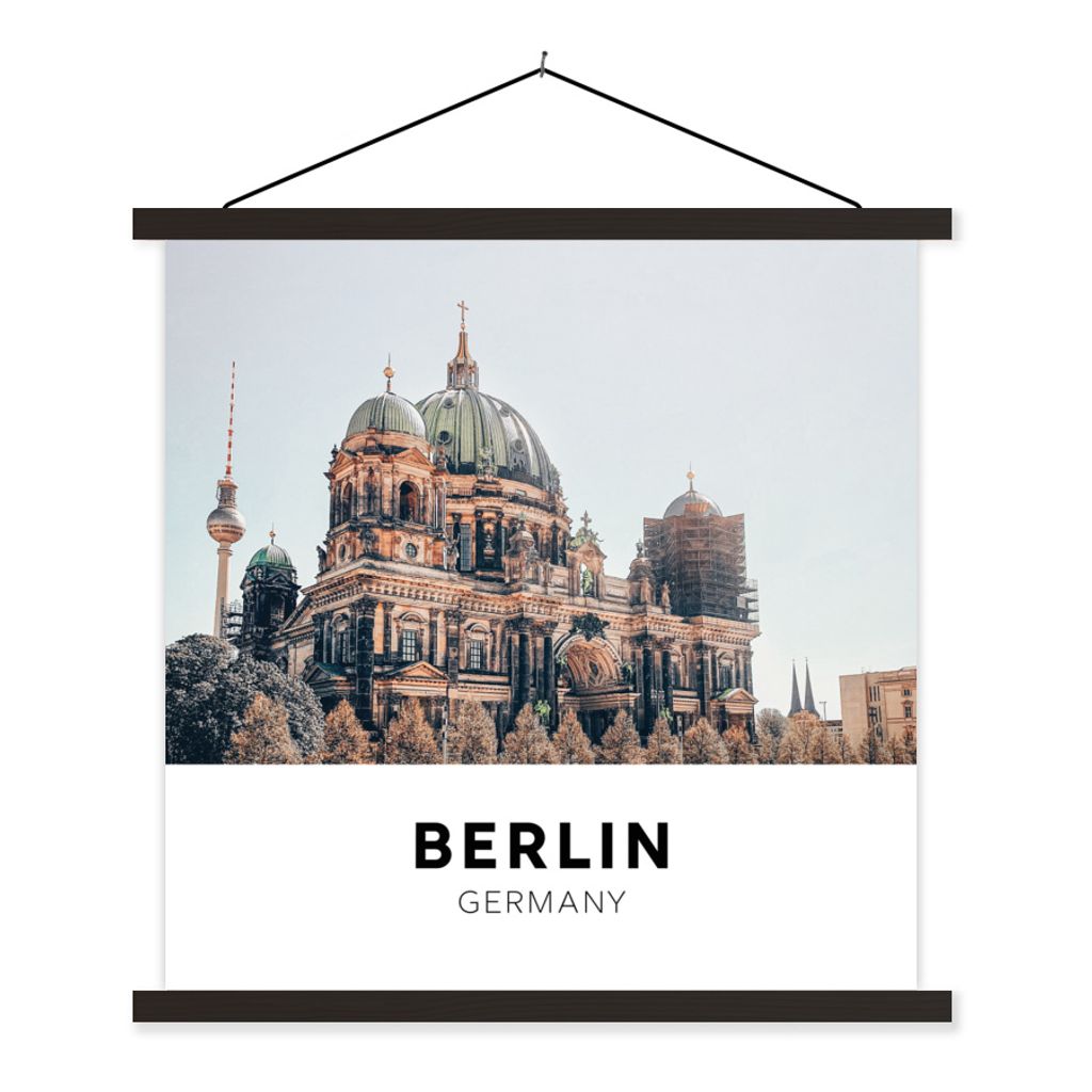 MuchoWow Textilposter Deutschland - Berlin - Domtoren 40x40 cm mit schwarzem Rahmen - Fotos