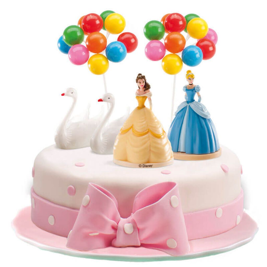 Prinzessinnen-Kuchenfigur, Schwäne und Luftballons Produktbild 2